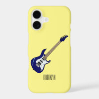 Electric guitar cartoon illustration