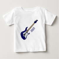 Electric guitar cartoon illustration