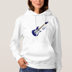 Electric guitar cartoon illustration hoodie
