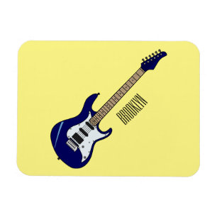Electric guitar cartoon illustration magnet