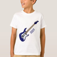 Electric guitar cartoon illustration