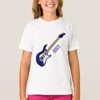 Electric guitar cartoon illustration