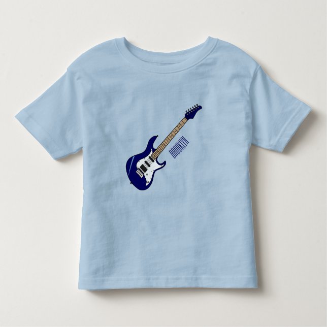 Electric guitar cartoon illustration toddler T-Shirt (Front)