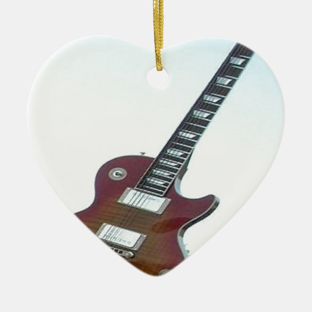 Electric Guitar Ceramic Tree Decoration (Front)