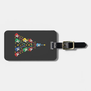 Electric Guitar Christmas Tree Music Lovers   Luggage Tag