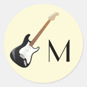 Electric Guitar Classic Round Sticker