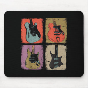 Electric Guitar Collection Band Guitarist Vintage Mouse Pad