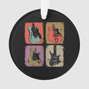 Electric Guitar Collection Band Guitarist Vintage Ornament