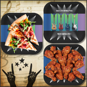 Electric Guitar Collection Spotlight Paper Plates