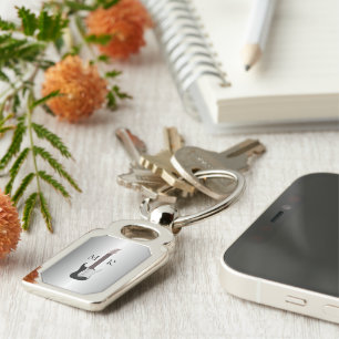 Electric Guitar Design Key Ring