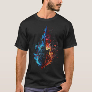 Electric Guitar Flames Guitarist Musician Retro Gu T-Shirt