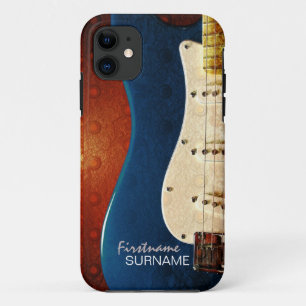 Electric Guitar Grunge Custom Name iPhone 4 Case