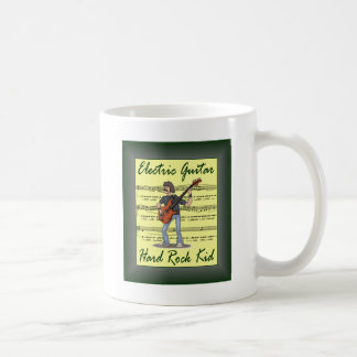 Electric Guitar ~ Hard Rock Kid ~ Sheet Music Back Coffee Mug
