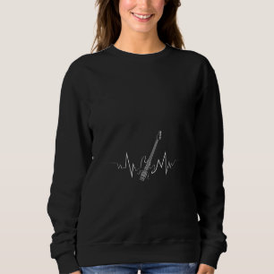 Electric Guitar Heartbeat Cool for Guitarists Sweatshirt
