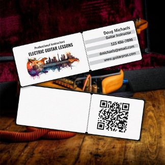 Electric Guitar Instructor Mini Business Card