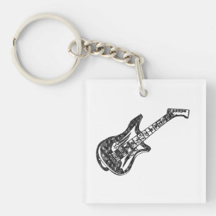 Electric Guitar Key Ring