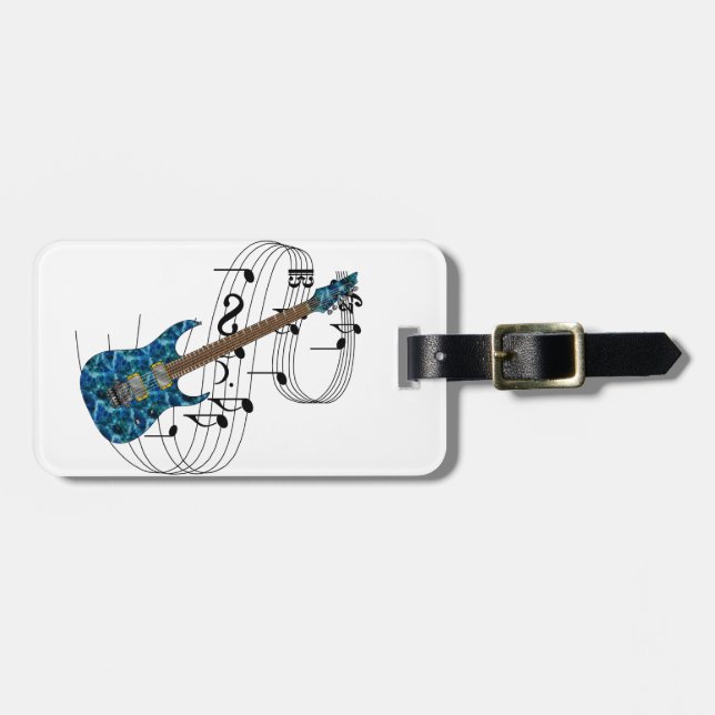 Electric Guitar Luggage Tag (Front Horizontal)