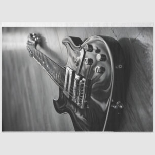 Electric Guitar Monochrome Tissue Paper