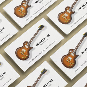 Electric Guitar Music Teacher Business Card