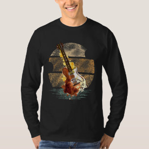 Electric Guitar Musical Artist Guitarist Sunset T-Shirt