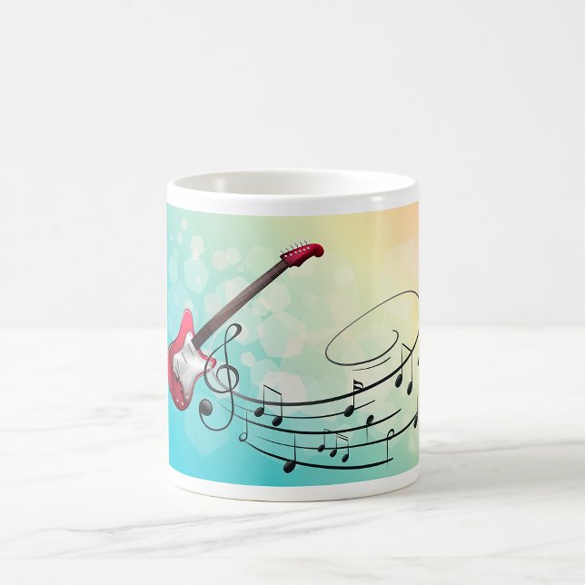Electric Guitar Musical Notes Coffee Mug (Creator Uploaded)