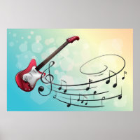 Electric Guitar Musical Notes