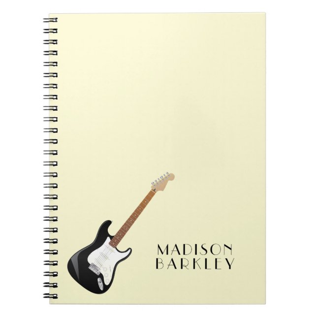 Electric Guitar Musician Music Teacher Notebook (Front)