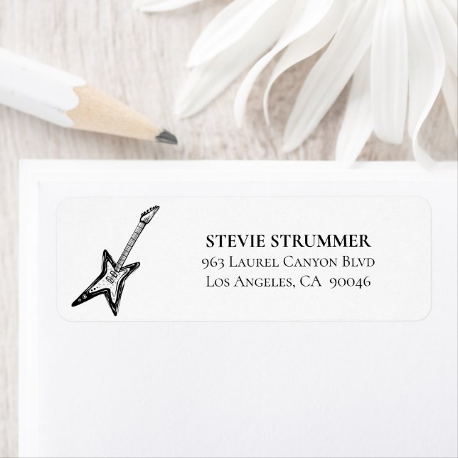 Electric Guitar Musician Return Address (Insitu)