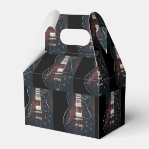 Electric Guitar On Black Favour Box