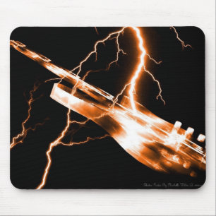 ELECTRIC GUITAR orange Mouse Pad