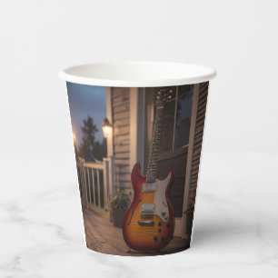 Electric Guitar Paper Cups