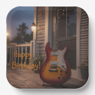 Electric Guitar Paper Plate