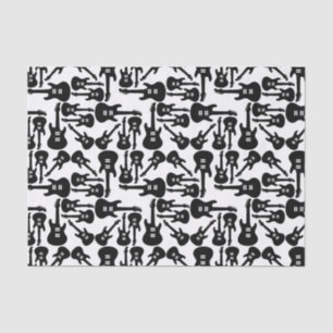 Electric Guitar Pattern Music Themed CUSTOM COLOR Tissue Paper