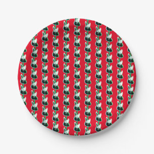 Electric Guitar Pattern Paper Plate