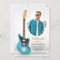 Electric Guitar Photo Invitation