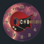 Electric Guitar Player Large Clock<br><div class="desc">brought to you by danieljm</div>