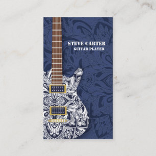 Electric Guitar Player Music Artist Card Concert