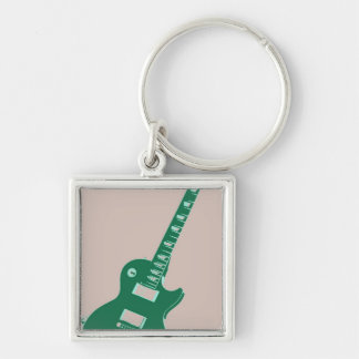 Electric Guitar Pop Art Key Ring