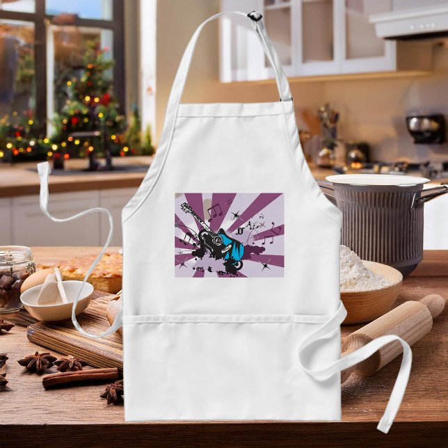 Electric Guitar Pop Art Music Rock Grunge Standard Apron (Creator Uploaded)