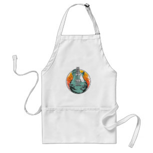 Electric Guitar Retro Sunset Vintage Music Band Gu Standard Apron