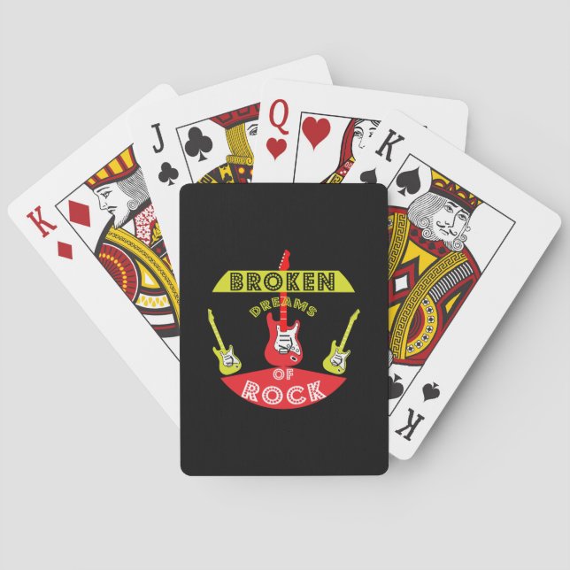 Electric Guitar Rock Dreams | Rock | Music Bath To Playing Cards (Back)