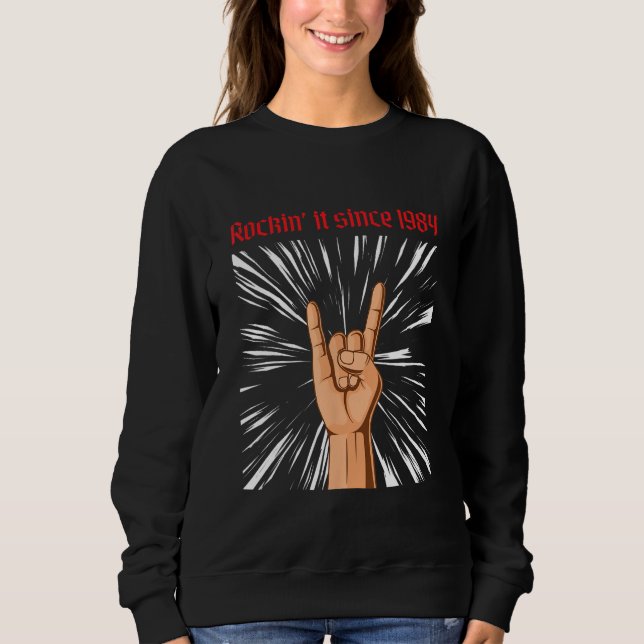 Electric guitar Rock Hard guitarist guitar born in Sweatshirt (Front)