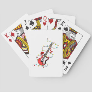 Electric Guitar Santa Claus Music Christmas Lover Playing Cards