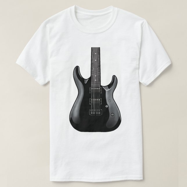 Electric Guitar Shirt For Men Rock And Roll Band T (Design Front)