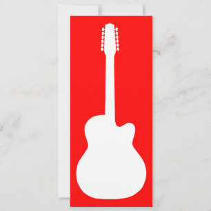 electric guitar silhouette invitation