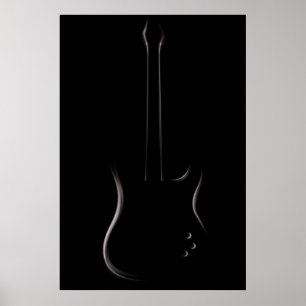 Electric Guitar Silhouette Poster