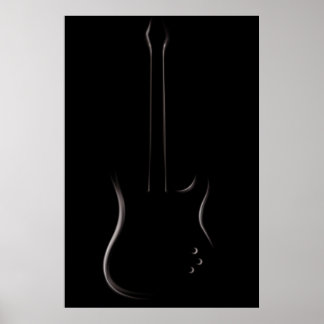 Electric Guitar Silhouette Poster