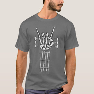 Electric Guitar Skeleton Hand Musician Musical Sup T-Shirt