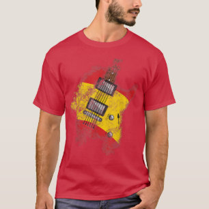 Electric Guitar Spanish Flag Spain Guitarist Music T-Shirt