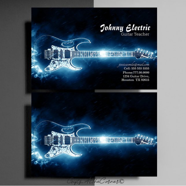 Electric Guitar Teacher Business Card (Creator Uploaded)